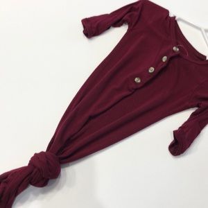 Dark Cranberry (Merlot) Knotted Gown